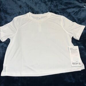 Lululemon Ultralight Waist Length T Shirt Size 6 White